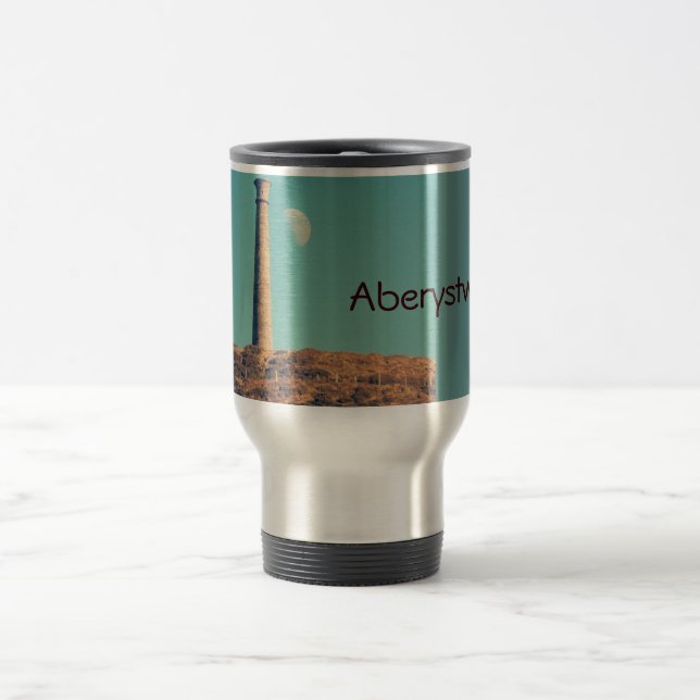 The Moon and a Tower: Aberystwyth Travel Mug (Center)