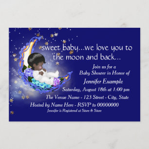 The Moon and Back Baby Shower Invitation