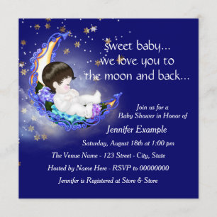 The Moon and Back Baby Shower Invitation