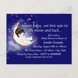 The Moon and Back Baby Shower Invitation