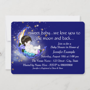 The Moon and Back Baby Shower Invitation
