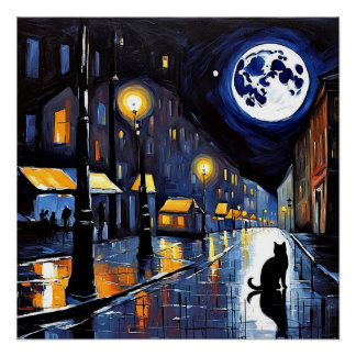 The Moon and The Cat Poster