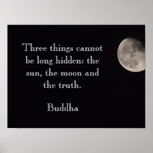 The moon and the truth - Buddha Quote - art print