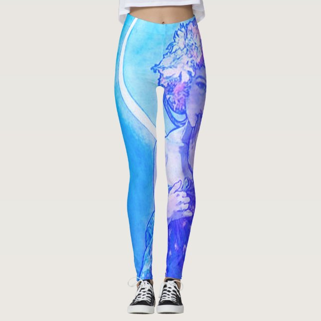 "The Moon" by Mucha Violet Leggings (Front)