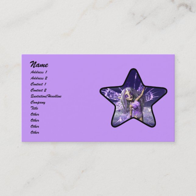 The Moon Dance Faery Profile Card (Front)