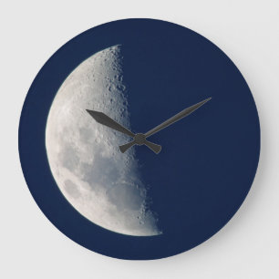 The Moon From Howick, Kwazulu-Natal Large Clock