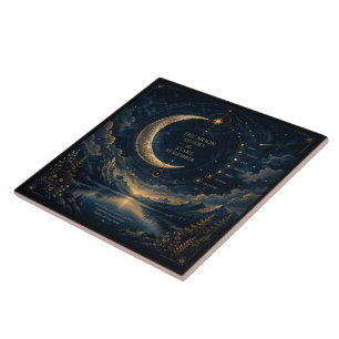 The Moon Guides Celestial Moon & Stars Art Tile