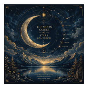 The Moon Guides, The Stars Remember Celestial Photo Print