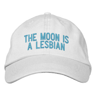 The Moon is a lesbian Embroidered Hat