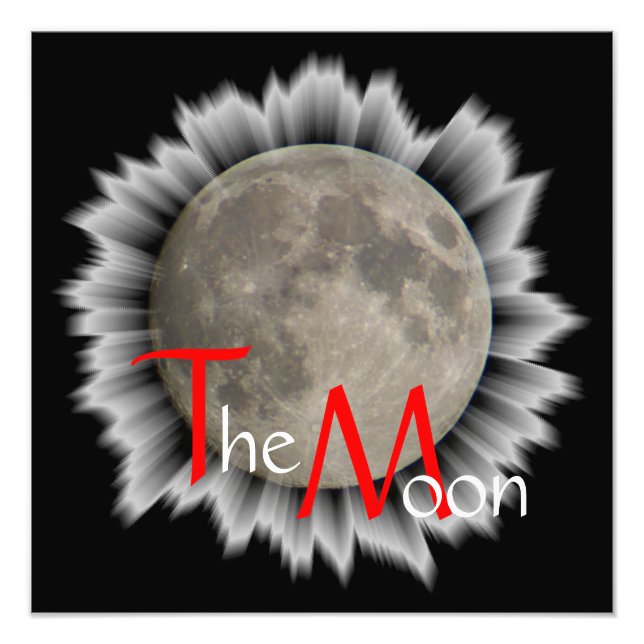 The moon, la lune, la luna, the moon poster (Front)