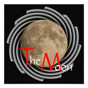 The moon, la lune, la luna, the moon poster
