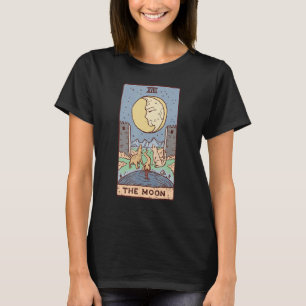 The Moon Motif Playing Cards Tarot Card Moon T-Shirt