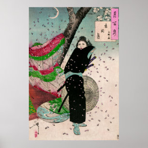 The Moon of Shinobugaoka by Yoshitoshi Tsukioka Poster