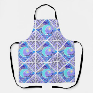The moon pattern apron