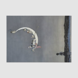 “The Moon’s First Voyage” by W Heath Robinson Tissue Paper