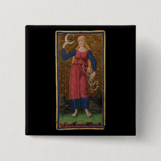The Moon Tarot Card 15 Cm Square Badge
