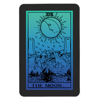 The Moon Tarot Card Gradient Magnet