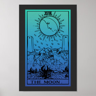 The Moon Tarot Card Gradient Poster