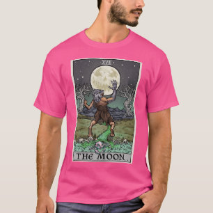 The Moon Tarot Card Halloween Werewolf Gothic Witc T-Shirt