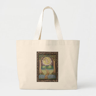 The Moon Tarot Card Large Tote Bag