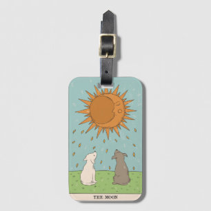 The Moon tarot card modern Major Arcana Luggage Tag