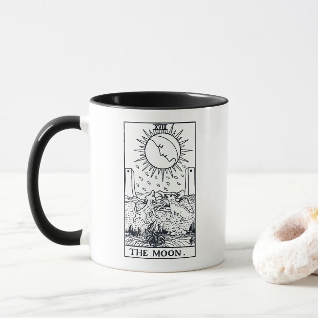 The Moon Tarot Card Mug (With Donut)