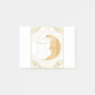 The Moon Tarot XVII Inspired Black Cat Witch Hat H Post-it Notes