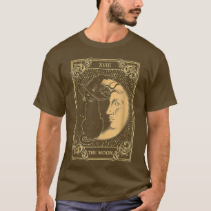 The Moon Tarot XVII Inspired Black Cat Witch Hat H T-Shirt