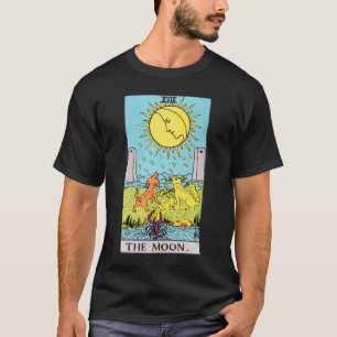 The Moon Vintage Tarot Card from original Rider Wa T-Shirt