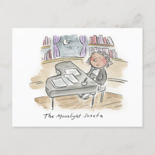 The Moonlight Sonata, Ludwig Van Beethoven Postcard