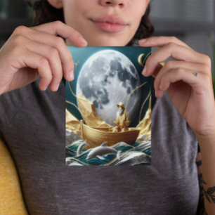 The Moonlit Fisherman's Dream Postcard
