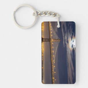 The moonrise tonight over the Bay Bridge Key Ring