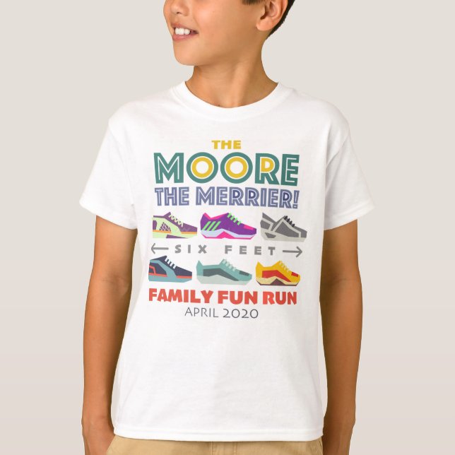 The Moore the Merrier ~ Family Fun Run T-Shirt (Front)