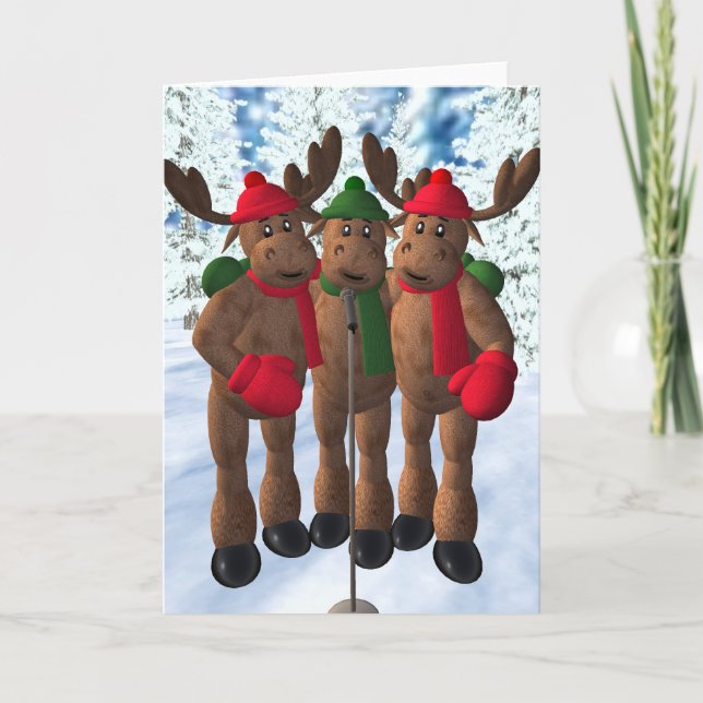 The Moose Brothers: Christmas Carol Holiday Card (Front)