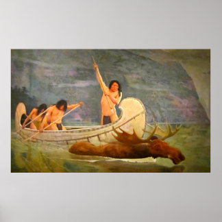 The Moose Chase George de Forest Brush 1888 Poster