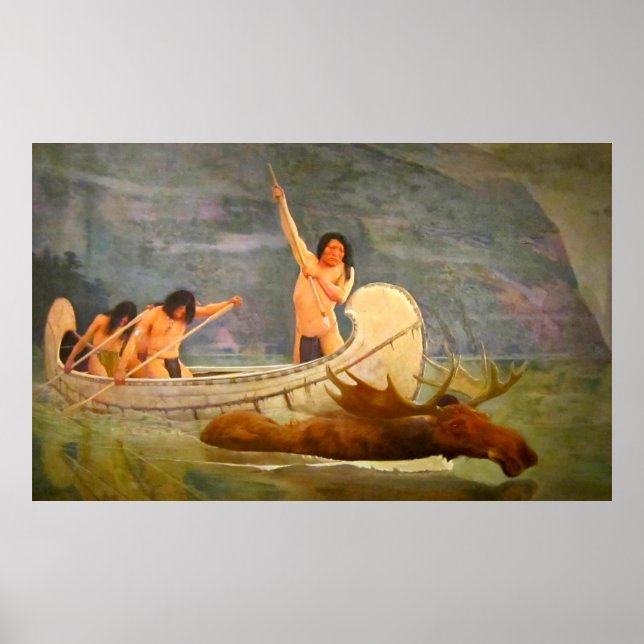 The Moose Chase George de Forest Brush 1888 Poster (Front)