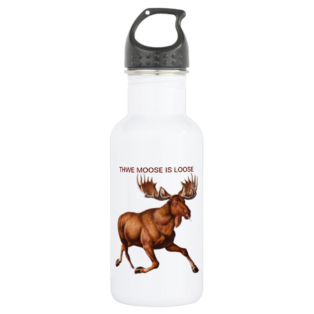 THE MOOSE IS LOOSE 532 ML WATER BOTTLE (Front)