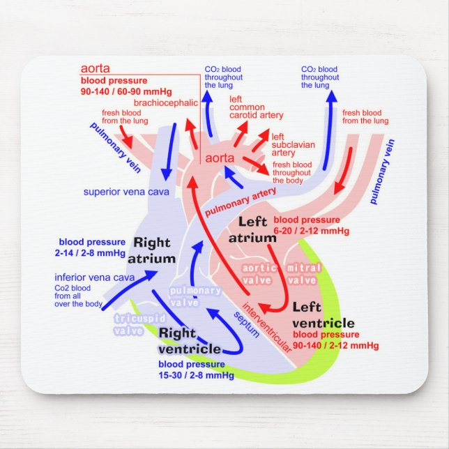 The more detailed heart japanese mouse mat (Front)