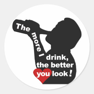 The More I Drink stickers