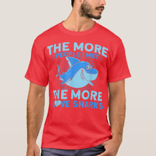 The More I Love Sharks Animal Sharks  T-Shirt
