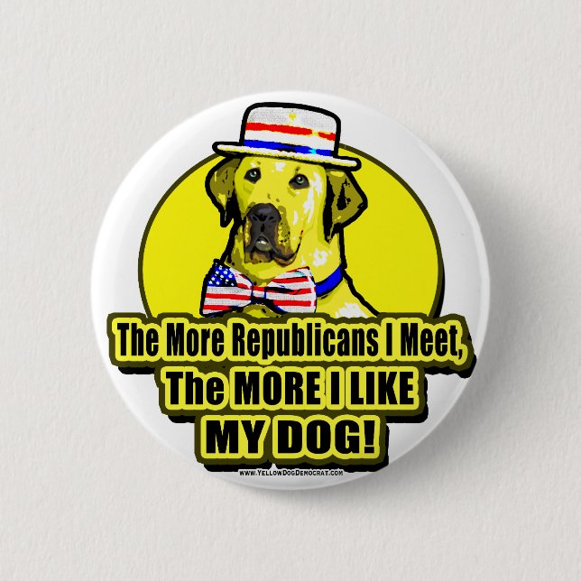 The More Republicans I Meet Button  (Front)