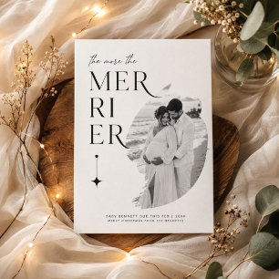 The More The Merrier Artistic Christmas Pregnancy Holiday Card