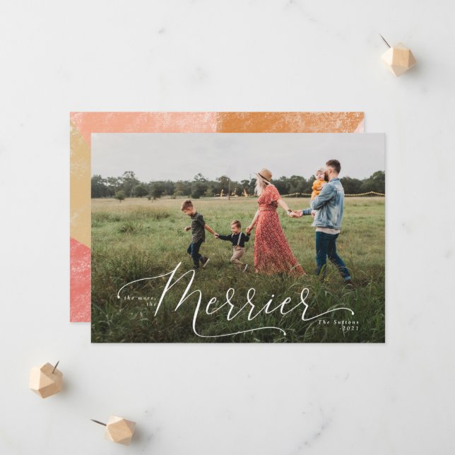 The More The Merrier Christmas Card (Front/Back In Situ)