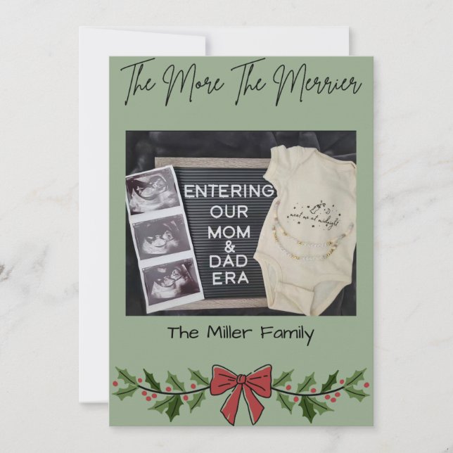 The More The Merrier Christmas Photo Card (Front)