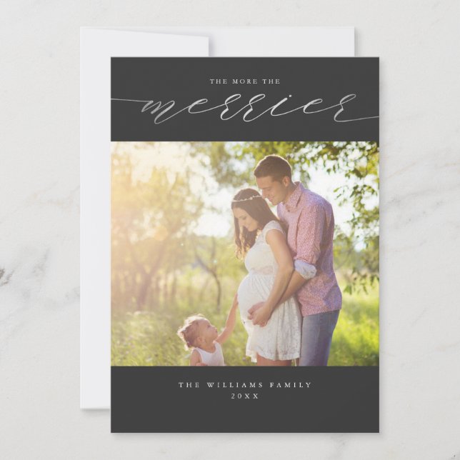 The More The Merrier Christmas Photo Cards (Front)