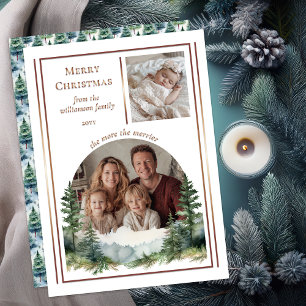 The More The Merrier Christmas Photo  Foil Holiday Card