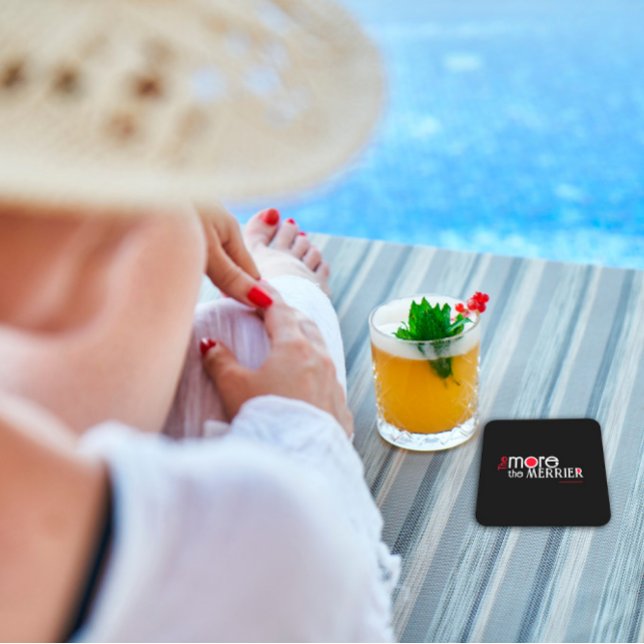 The more the merrier engouragement quote  square paper coaster (Creator Uploaded)