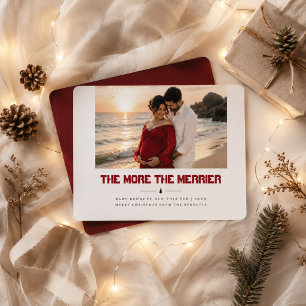 The More The Merrier Festive Pregnancy Holiday Card