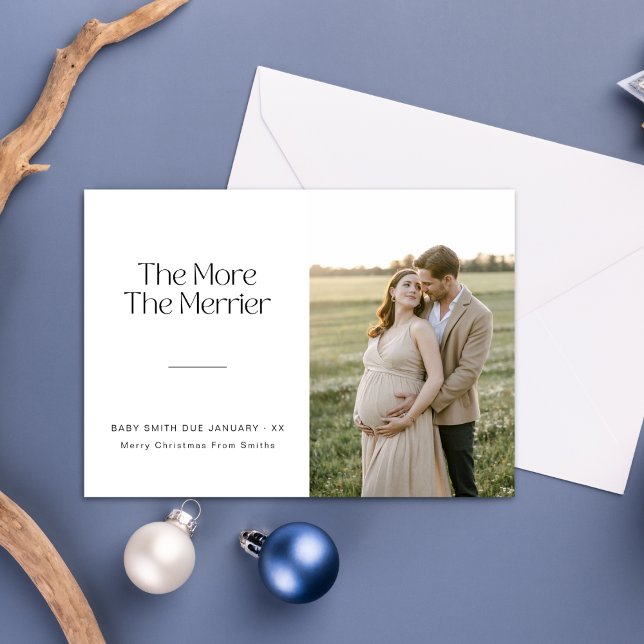 The More The Merrier Green Christmas Pregnancy Announcement (Creator Uploaded)