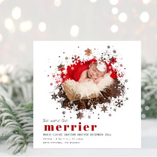 The More The Merrier Holidays Baby Announcement